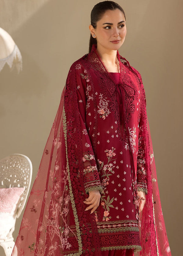 Hania Aamir Luxe Rose Shirt, Trouser and Dupatta - COD | 50% OFF
