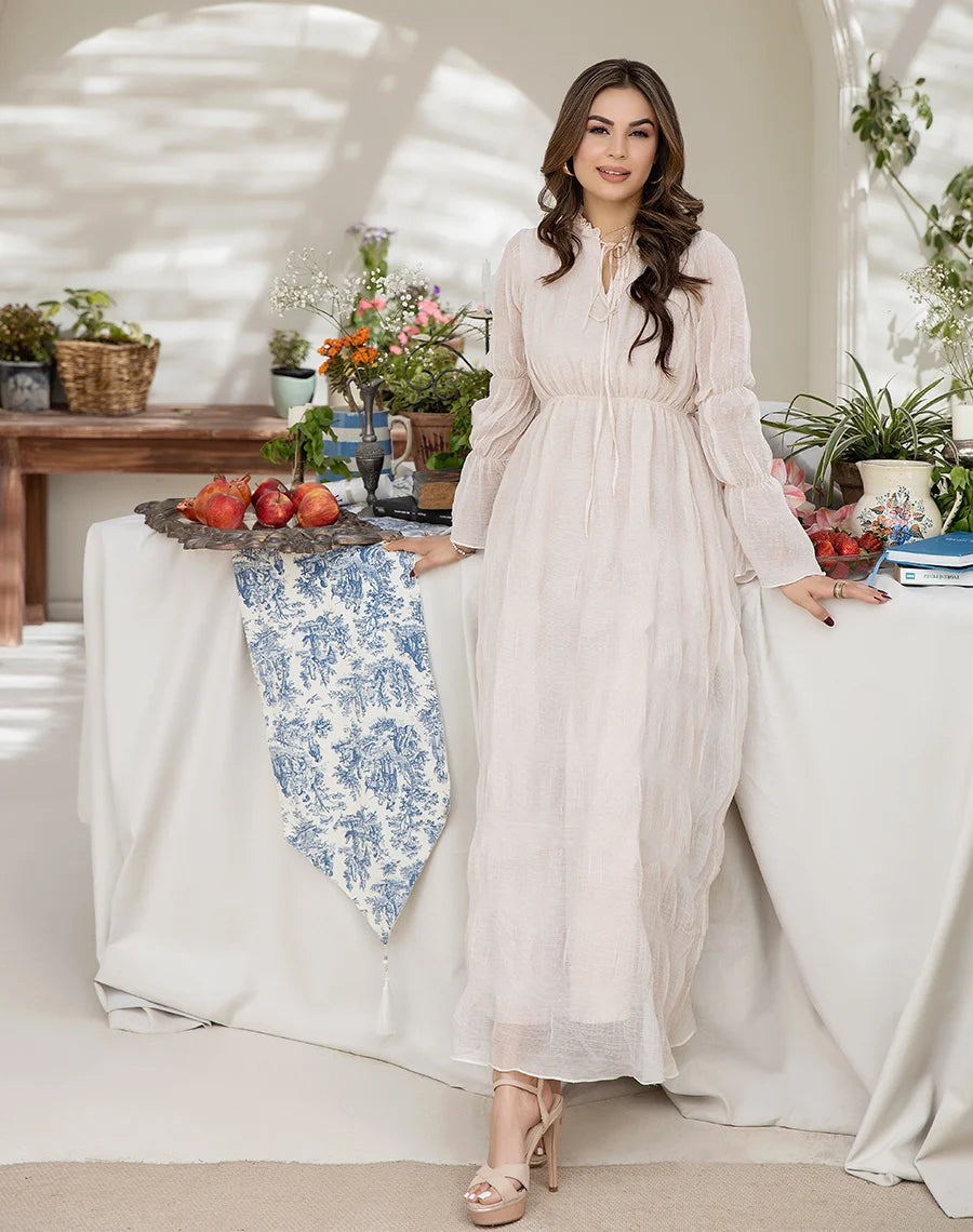 White Chiffon Maxi - COD | 30% OFF