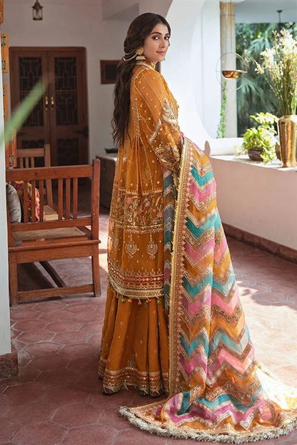 Ayeza Khan - Henna Shirt Gharara with Dupatta - COD | 50% OFF