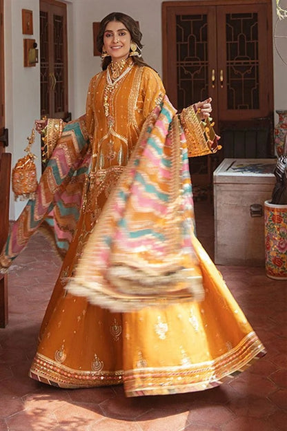 Ayeza Khan - Henna Shirt Gharara with Dupatta - COD | 50% OFF