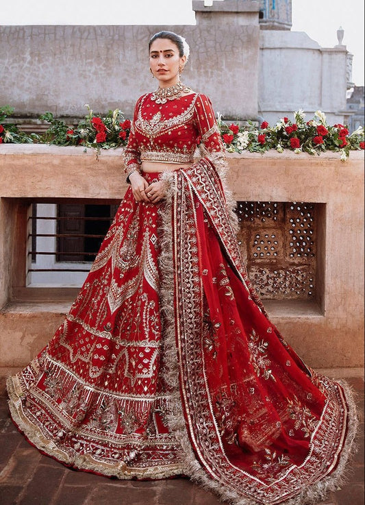 Syra Yousuf - Wiha Choli, Lehenga and Dupatta - COD | 50% OFF