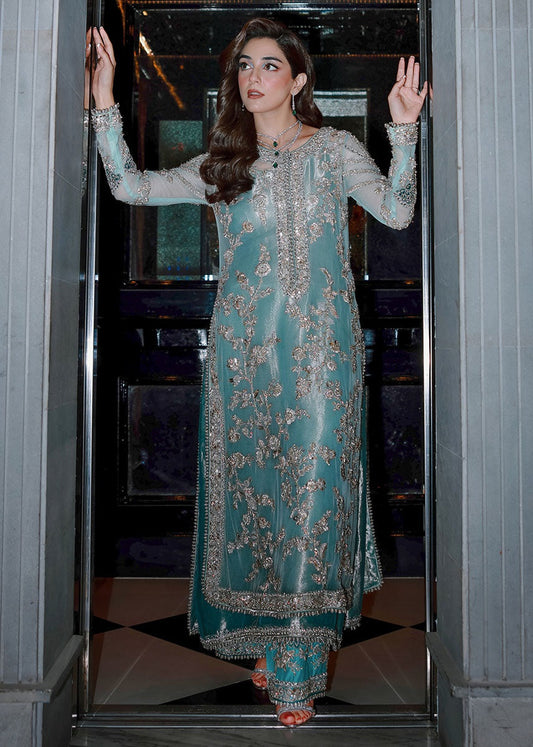 Maya Ali - Ferozeah Shirt, Trouser and Dupatta - C0D | 50% OFF