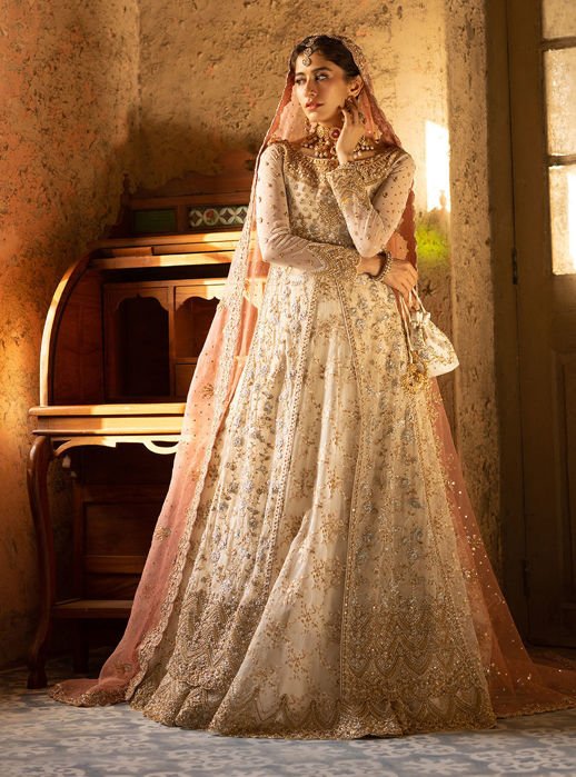 Syra Yousuf - Dona Shirt, Lehenga with Dupatta - COD | 30% OFF