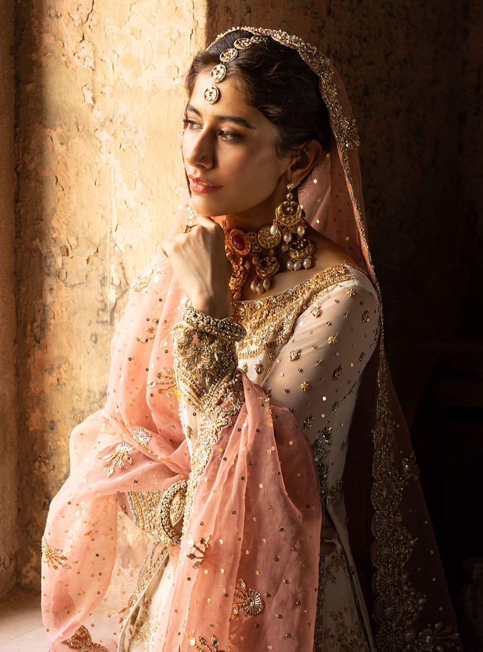 Syra Yousuf - Dona Shirt, Lehenga with Dupatta - COD | 30% OFF