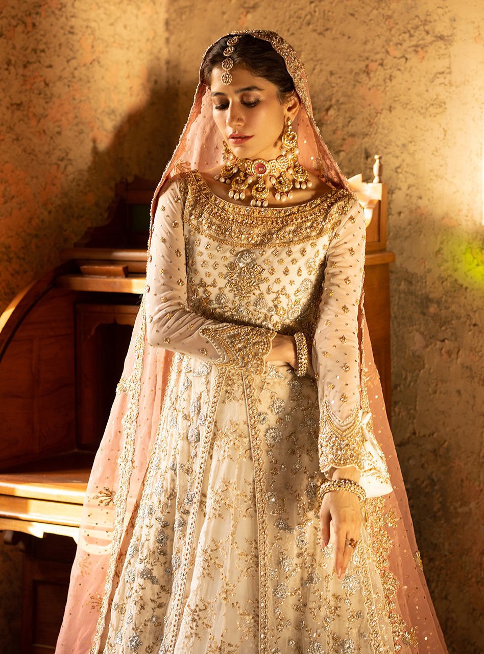 Syra Yousuf - Dona Shirt, Lehenga with Dupatta - COD | 30% OFF