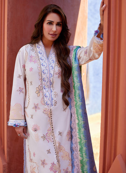 Reema Khan - Miwa Ivory Luxury Lawn Dress | FLAT 50% OFF