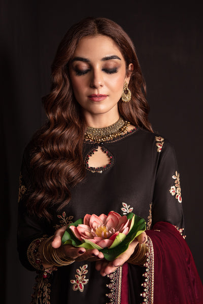 Maya Ali - Aura Shirt, Trouser and Dupatta | Stitched | 50% OFF