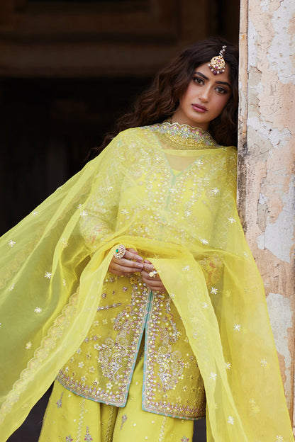 Sajal Ali - Shadmani Shirt ghagra with Dupatta - COD | 50% OFF