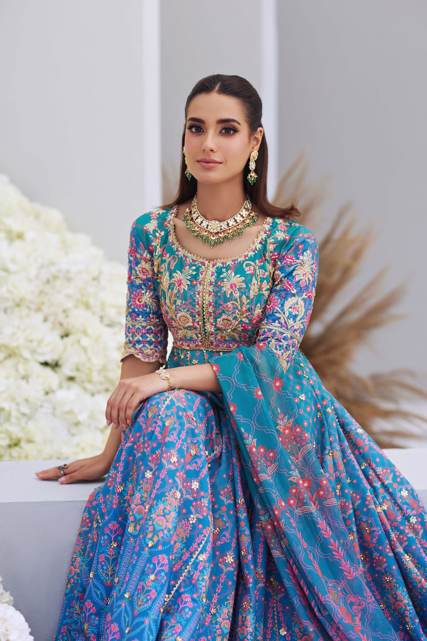 Iqra Aziz - Zayna Maxi, Pants with Duaptta | 40% OFF