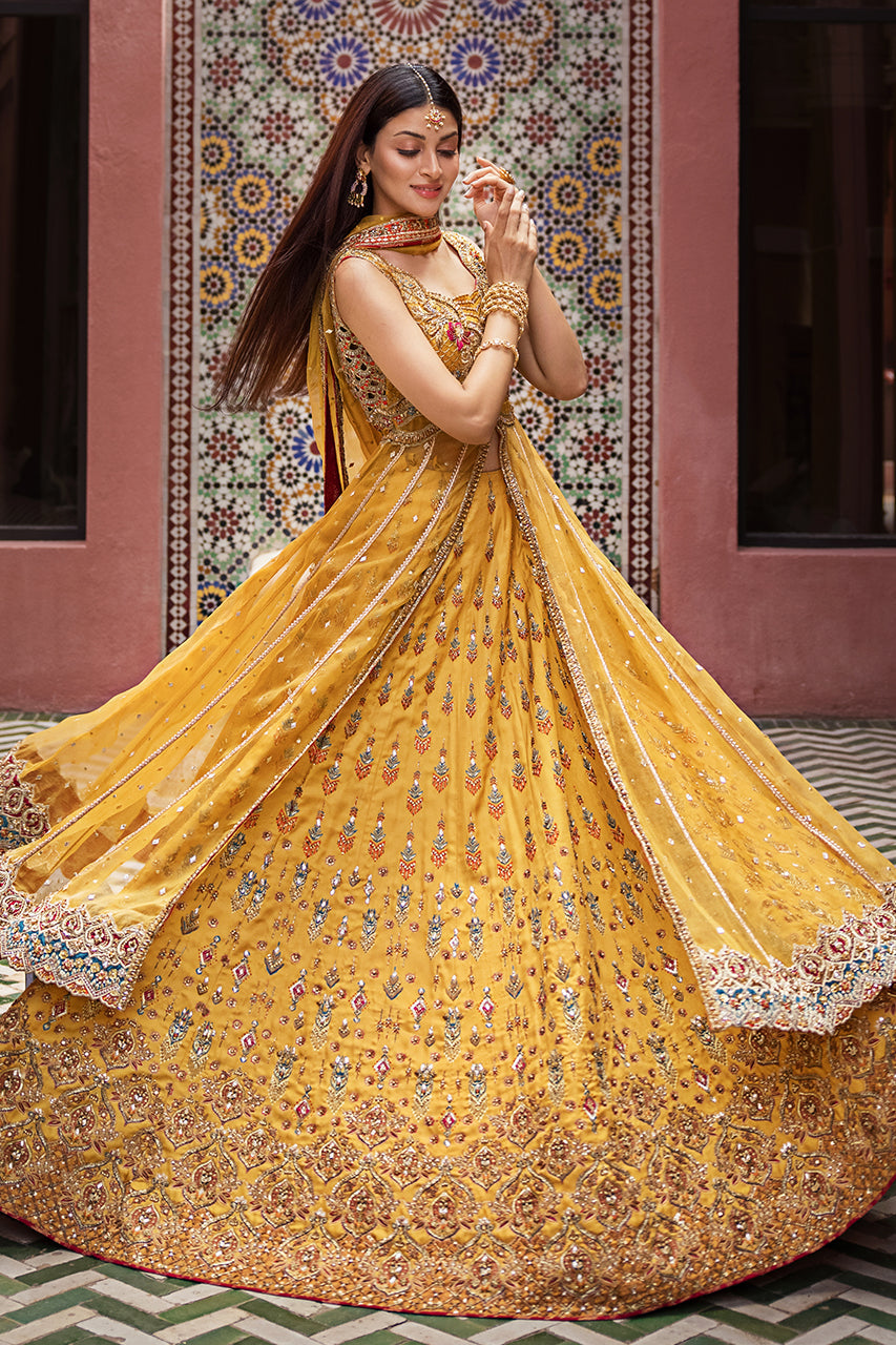 Anmol Baloch - Mystic Marigold Maxi, Lehenga and Dupatta | 60% OFF