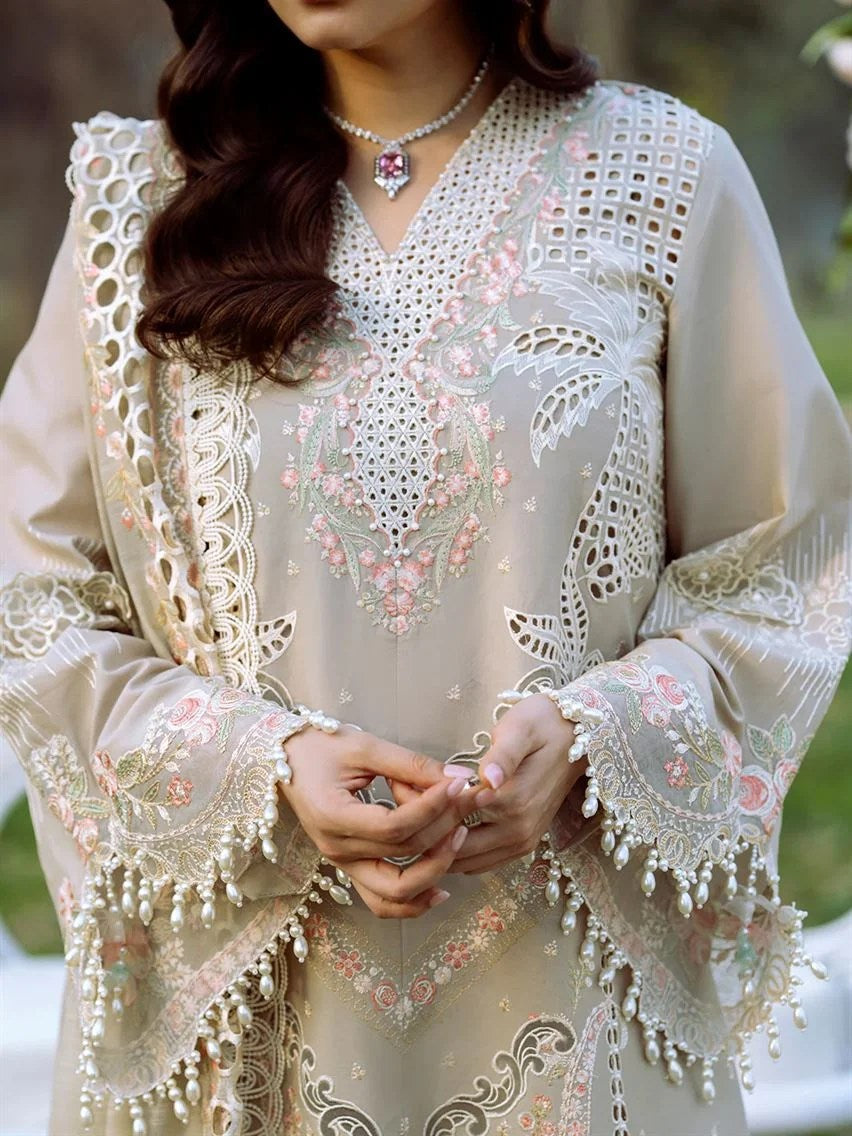 Durefishan Saleem - Eiya Shirt, Trouser and Dupatta - COD | 40% OFF