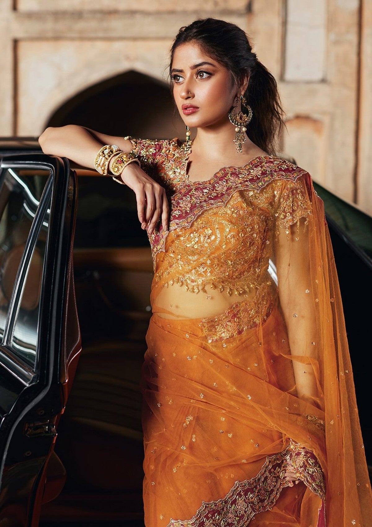 Sajal Ali - Rimsel Saree - COD | 50% OFF