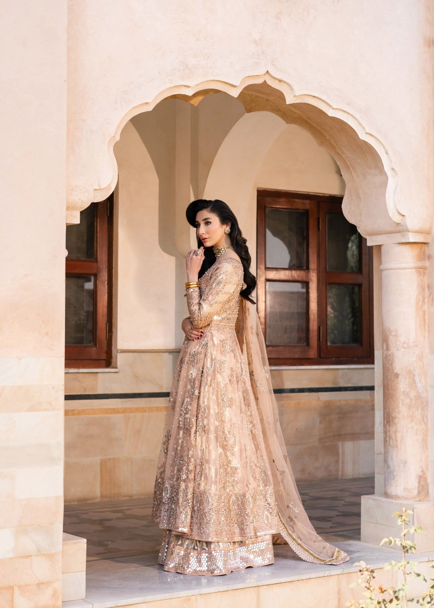 Wajeha Khan -  Gulnoor Maxi, Lehenga and Dupatta | 50% OFF