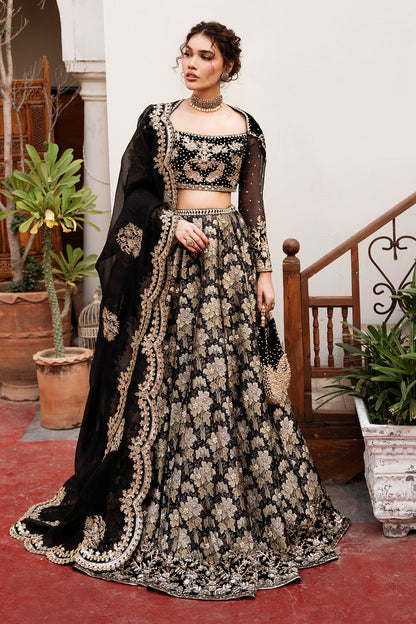 Hira Faisal -  Noor Jahan Crop Top, Skirt and Dupatta | 60% OFF