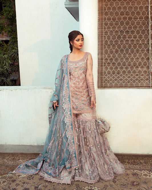 Sajal Ali - Aytan Shirt Ghagra with Dupatta - COD | 40% OFF