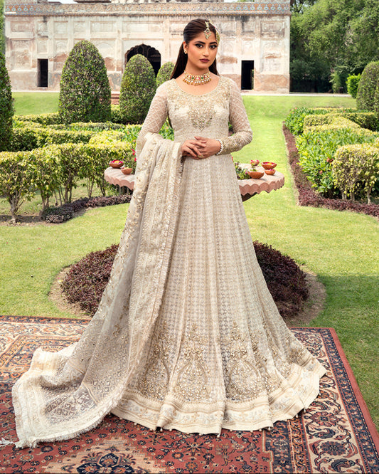 Sajal Ali - Cura Maxi, Trouser with Dupatta - COD | 50% OFF