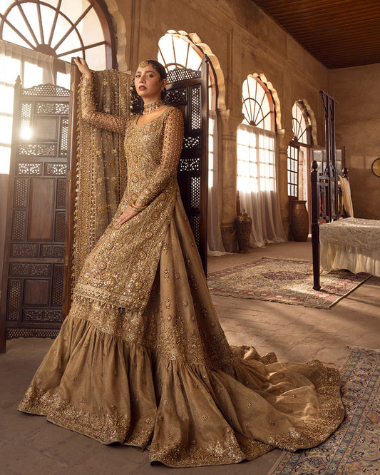 Mahira Khan -  Golden Bridal | FLAT 60% OFF