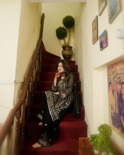 Noory Shirt, Flapper and Dupatta - COD | 40% OFF