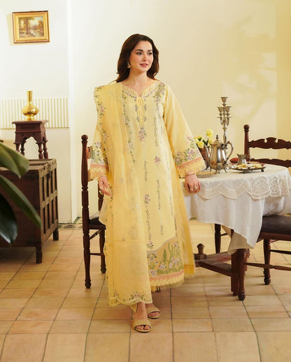 Hania Aamir - EMBROIDERED TUSCAN CREAM | 50% OFF | Stitched