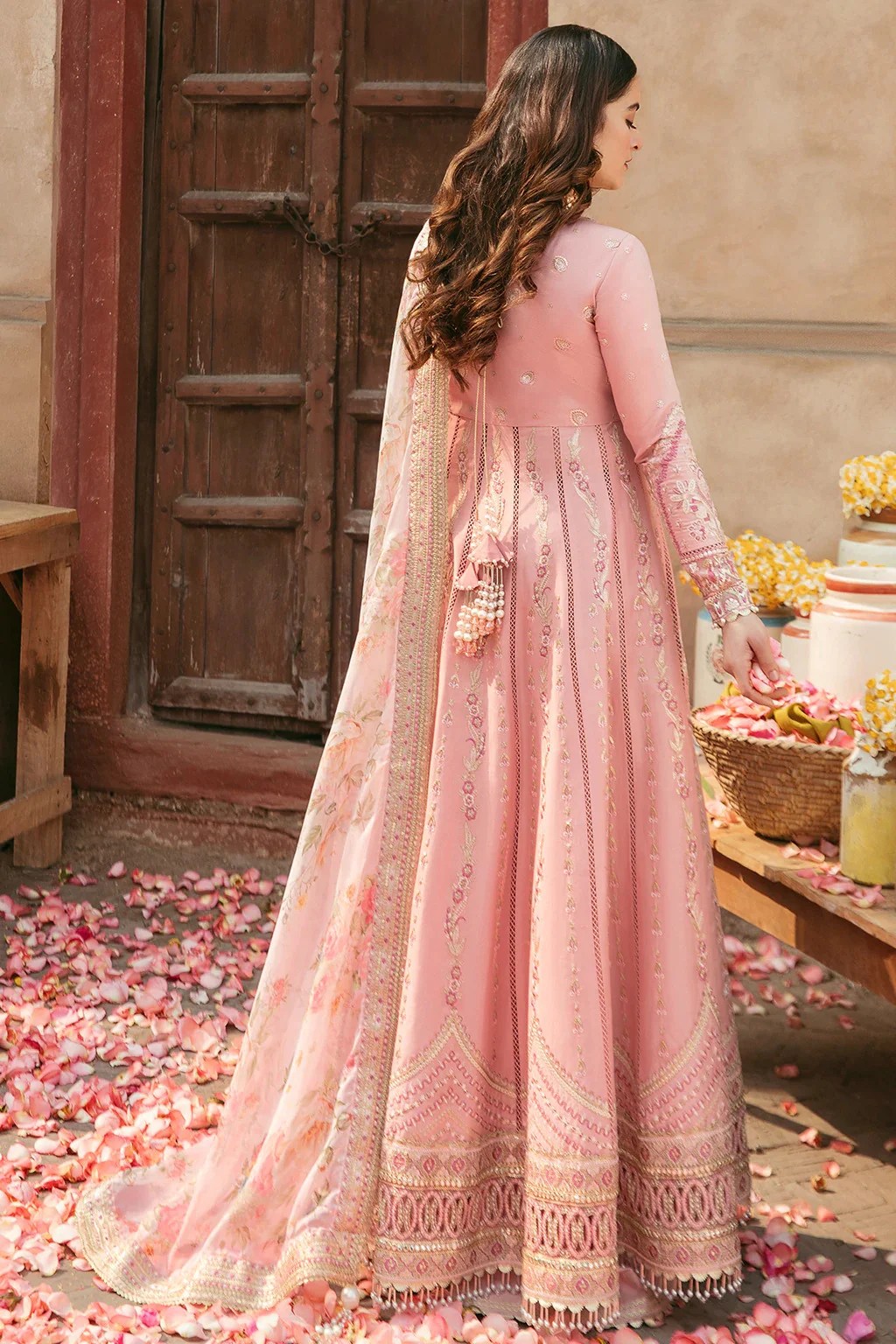 Aiman Khan - Zivia Maxi, Trouser with Dupatta set - COD | 40% OFF