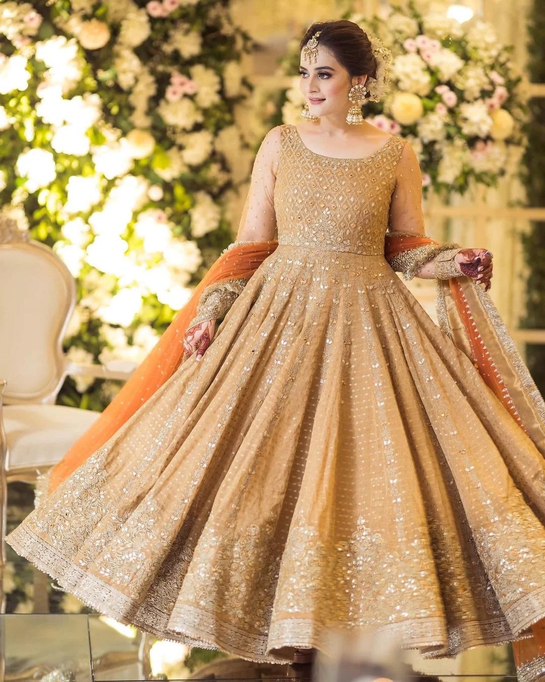 Minal Khan - Nyza Maxi, Trouser with Dupatta - COD | 50% OFF