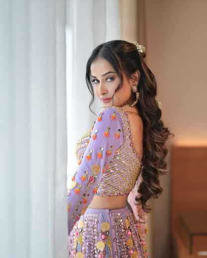 Lavender Sunlight Lehenga Choli Set | 75% OFF