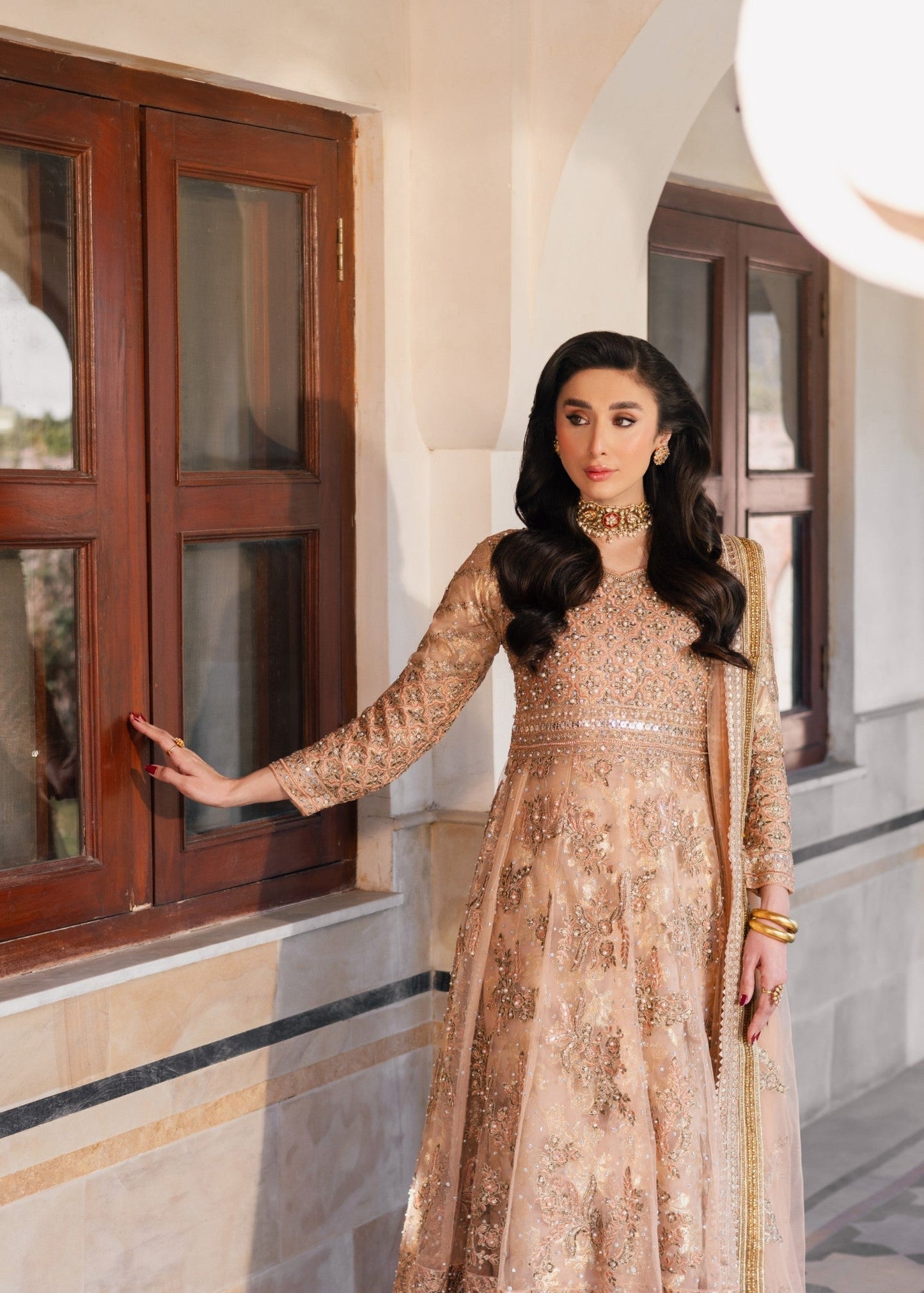 Wajeha Khan -  Gulnoor Maxi, Lehenga and Dupatta | 50% OFF