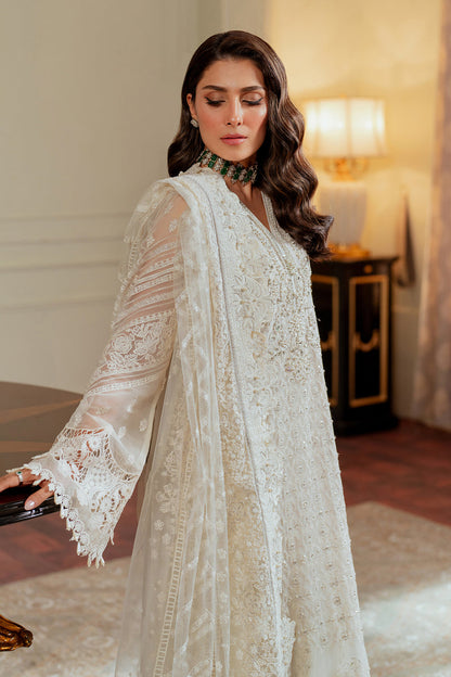 Ayeza Khan - Embroidered Glaze Shirt, Trouser and Dupatta set | 40% OFF