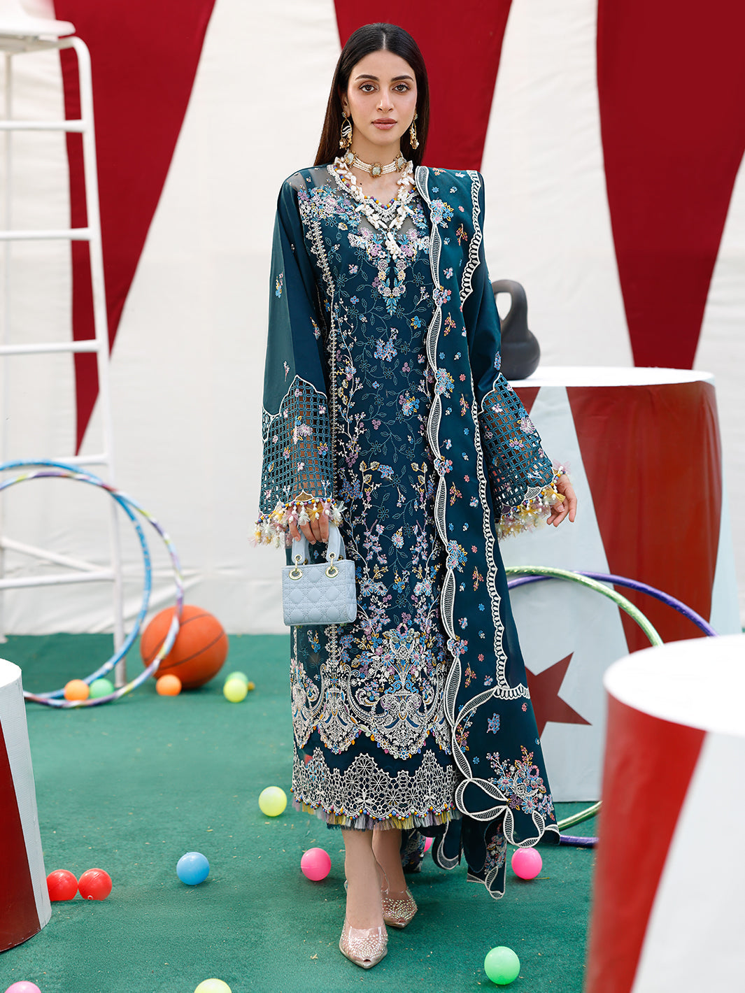 Anmol Baloch - Fica Shirt, Trouser and Dupatta Set - COD | 50% OFF