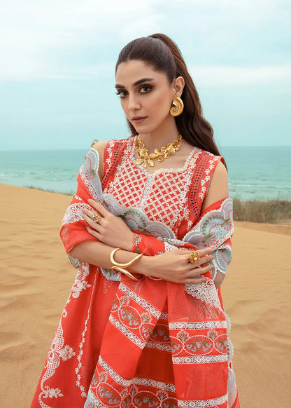 Maya Ali - Embellished Shirt, Trouser with Dupatta - COD | 20% OFF