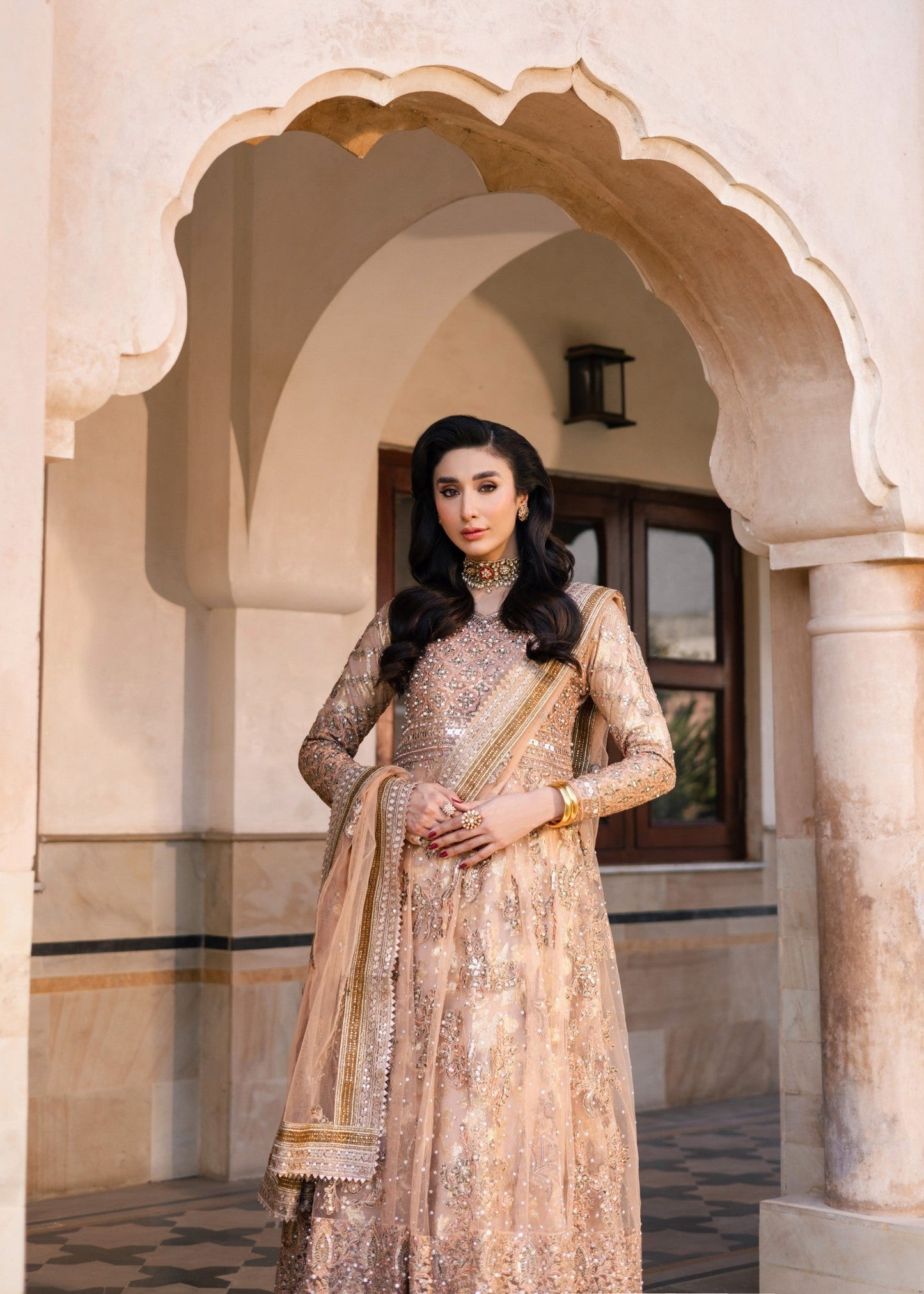 Wajeha Khan -  Gulnoor Maxi, Lehenga and Dupatta | 50% OFF