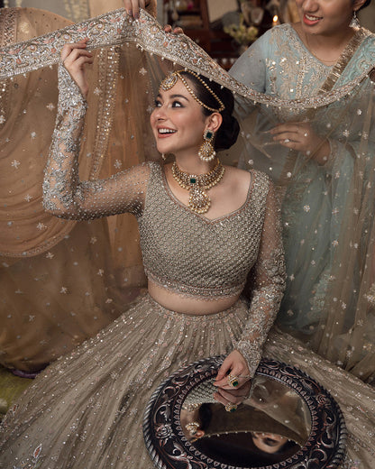 Hania Aamir - Mah Choli, Lehenga with Dupatta - COD | 30% OFF