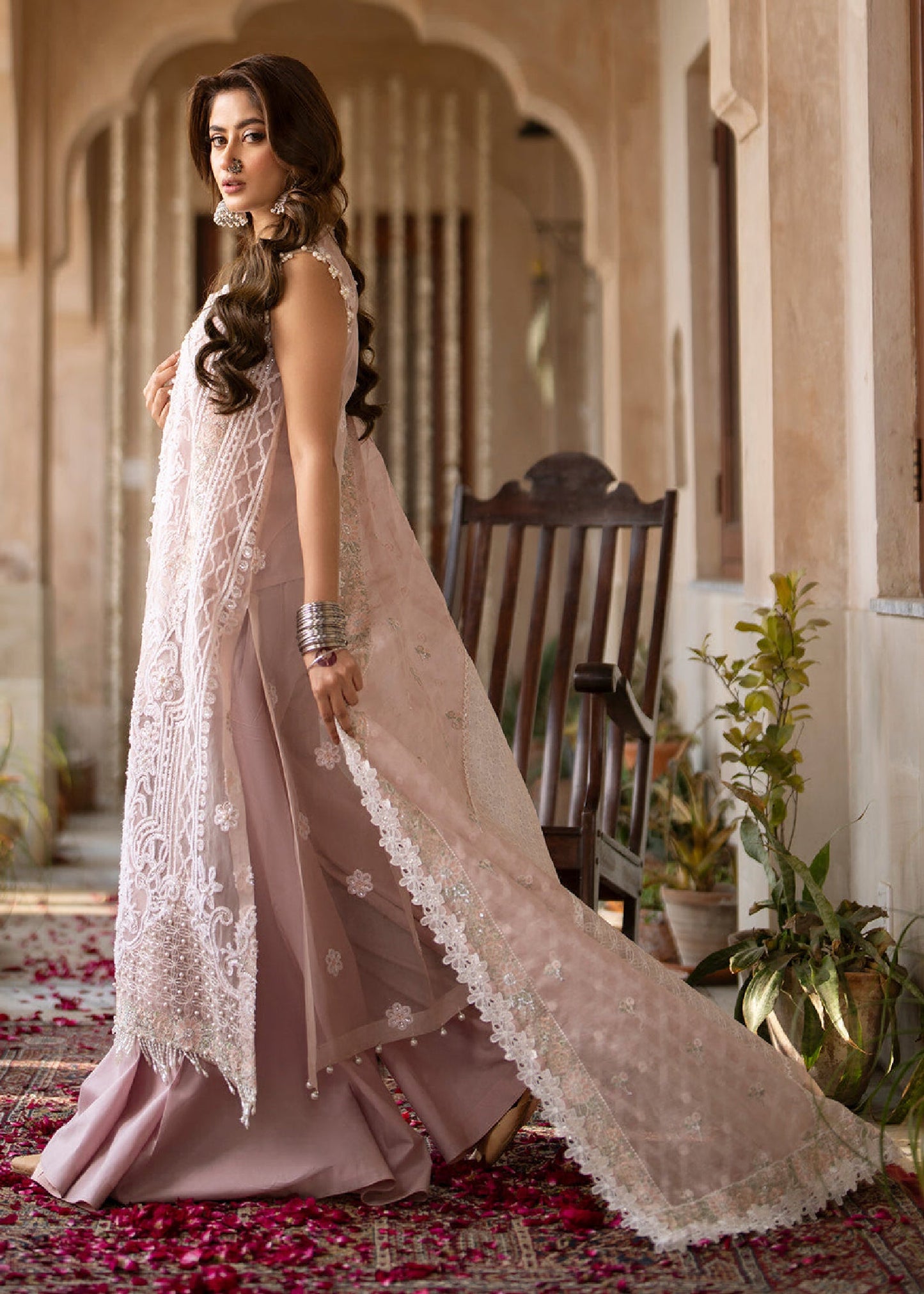 Sajal Ali - Terum Shirt, Trouser and Dupatta - COD | 50% OFF