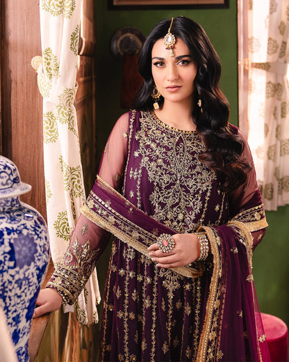 Sarah Khan - Luxe Kena Maxi,Trouser with Dupatta - COD | 40% OFF