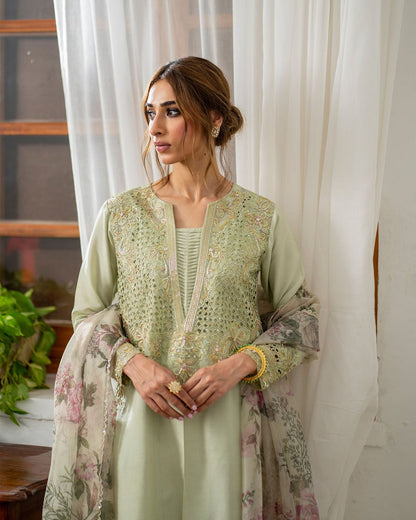 serene Shalom Shirt, Trouser and Dupatta set.