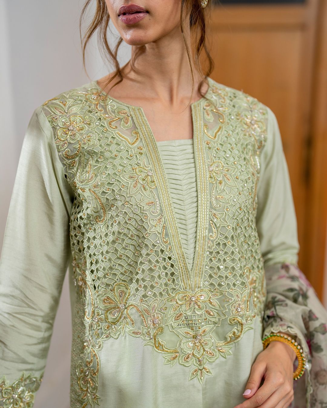 serene Shalom Shirt, Trouser and Dupatta set.