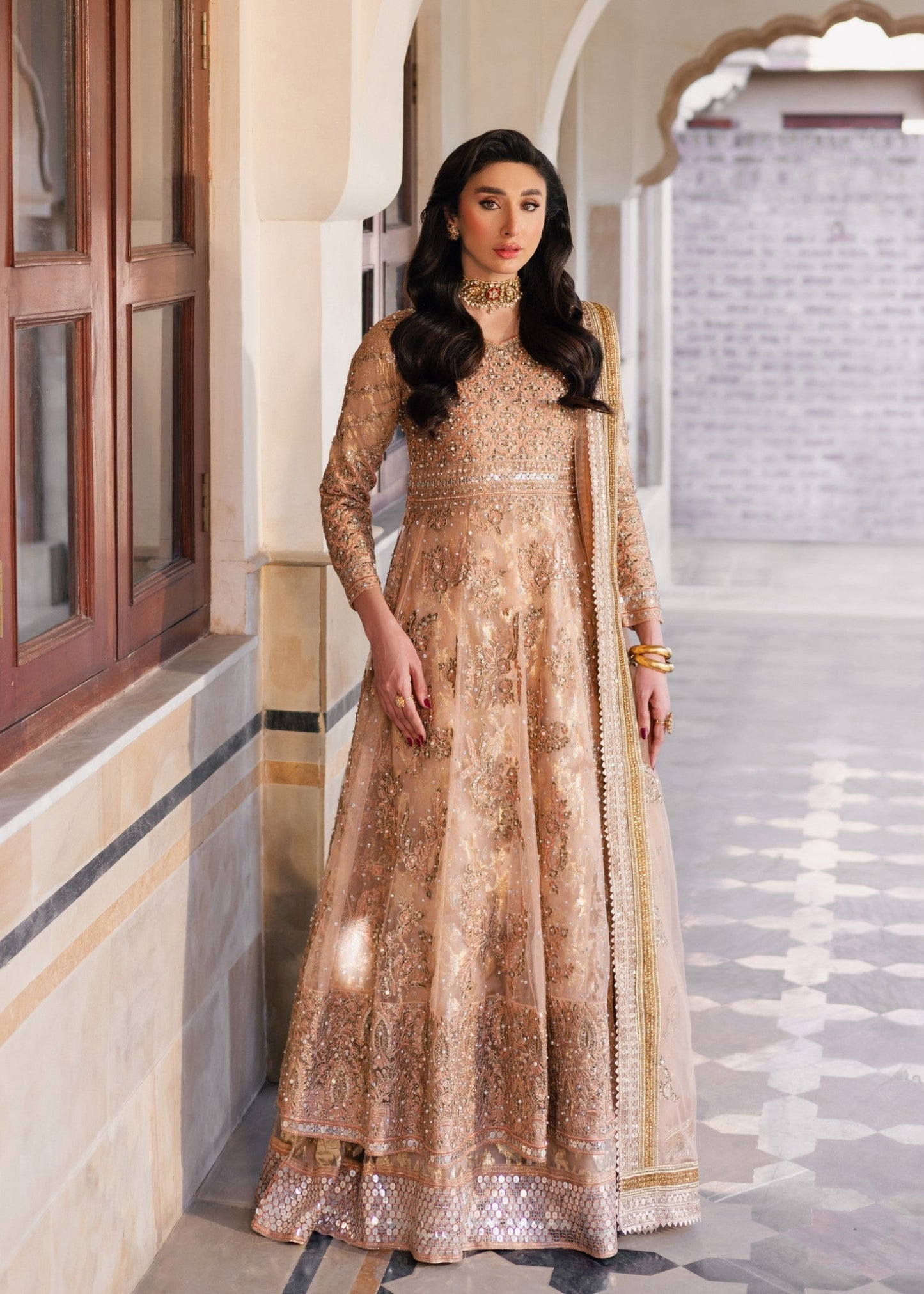 Wajeha Khan -  Gulnoor Maxi, Lehenga and Dupatta | 50% OFF