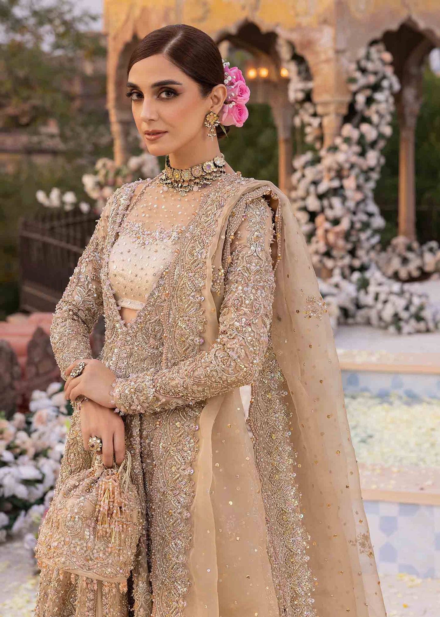 Maya Ali - Alira Top, Maxi, Lehenga with Dupatta - COD | 20% OFF