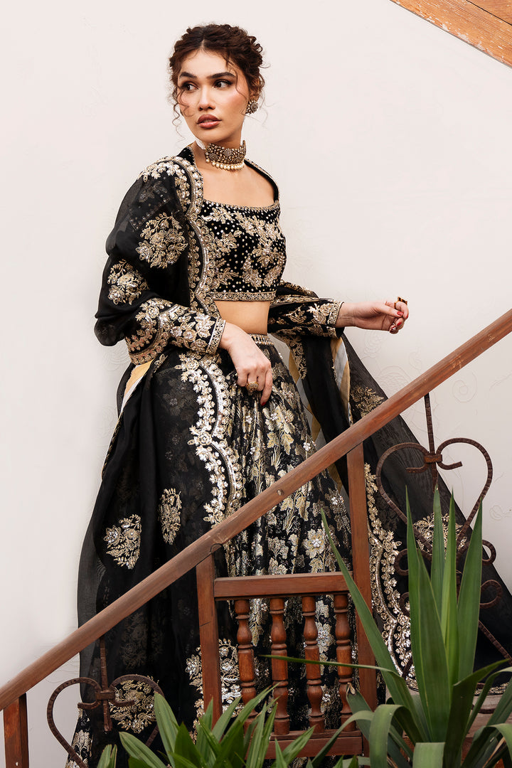 Hira Faisal -  Noor Jahan Crop Top, Skirt and Dupatta | 60% OFF