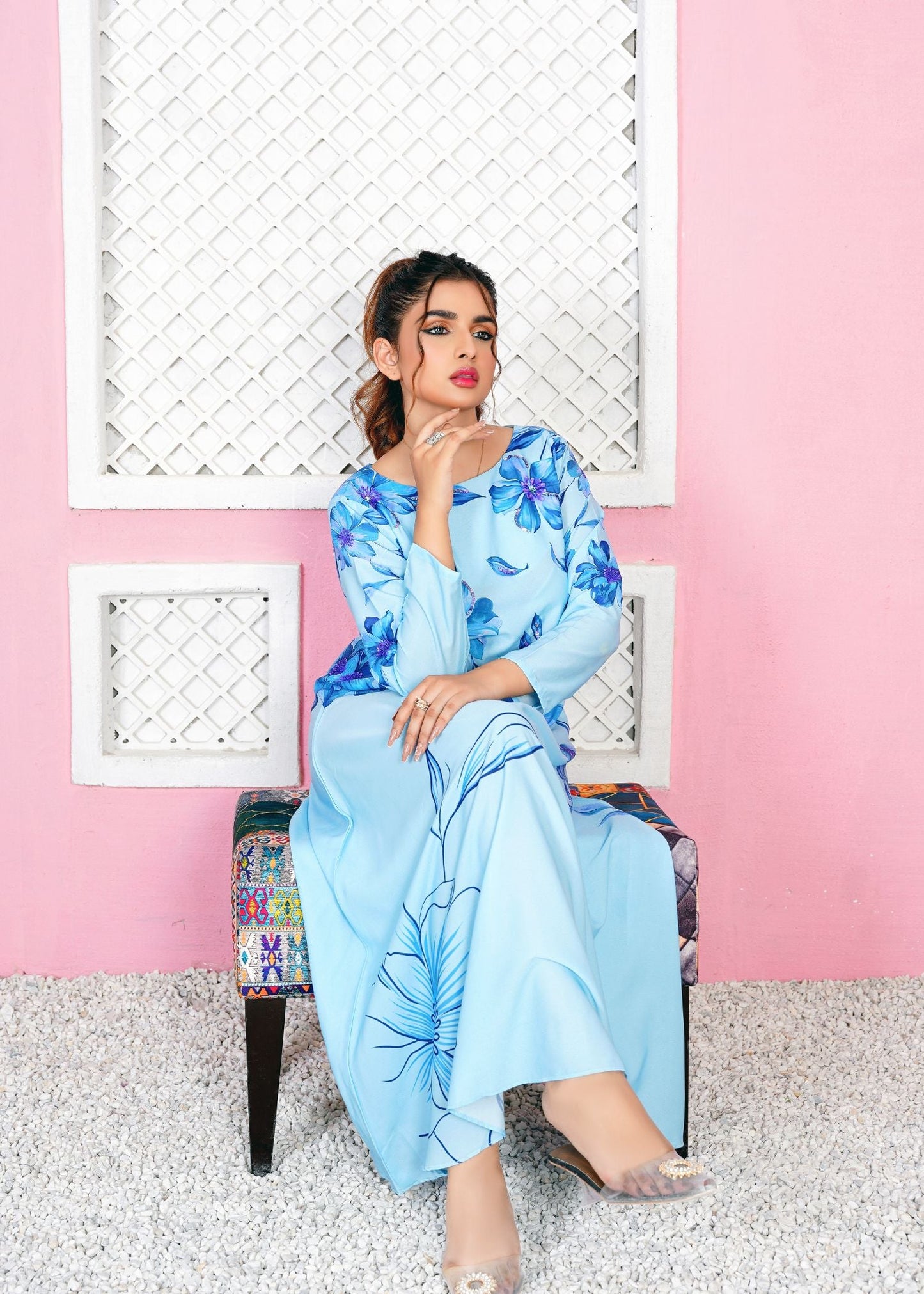 Hira Faisal - Aqua Maxi - COD | 20% OFF