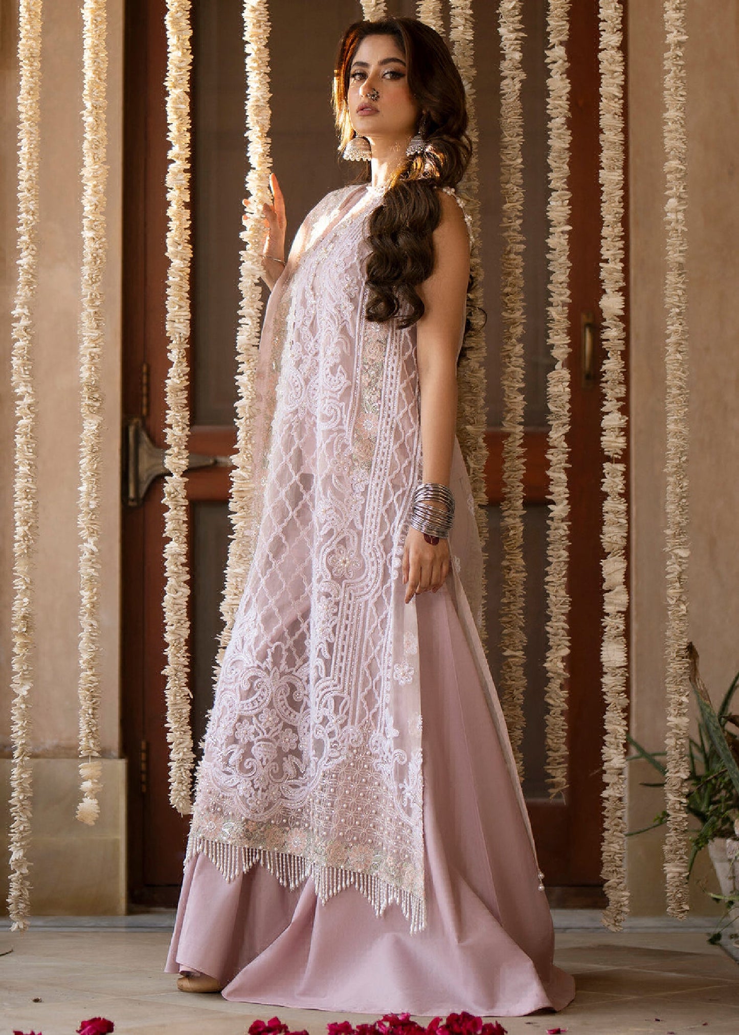Sajal Ali - Terum Shirt, Trouser and Dupatta - COD | 50% OFF