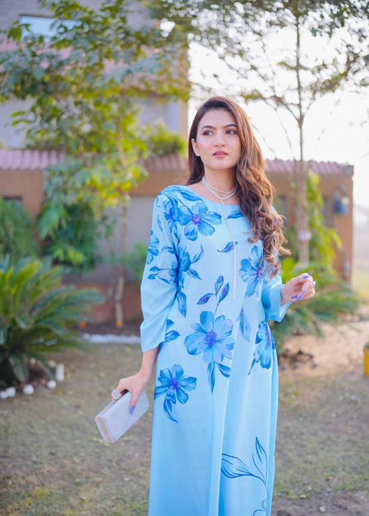 Hira Faisal - Aqua Maxi - COD | 20% OFF