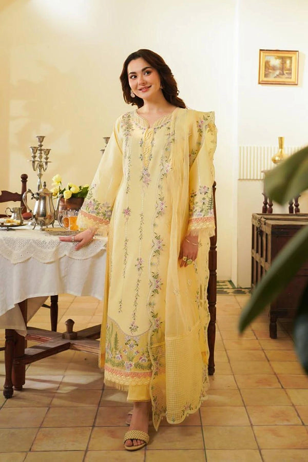 Hania Aamir - EMBROIDERED TUSCAN CREAM | 50% OFF | Stitched