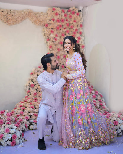 Lavender Sunlight Lehenga Choli Set | 75% OFF