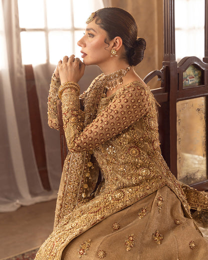 Mahira Khan -  Golden Bridal | FLAT 60% OFF