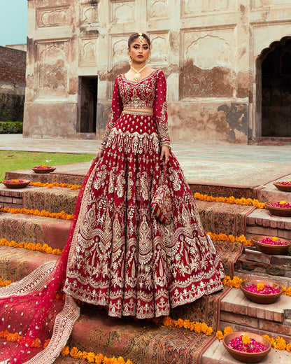 Sajal Ali - Red Bridal Gown | 50% OFF