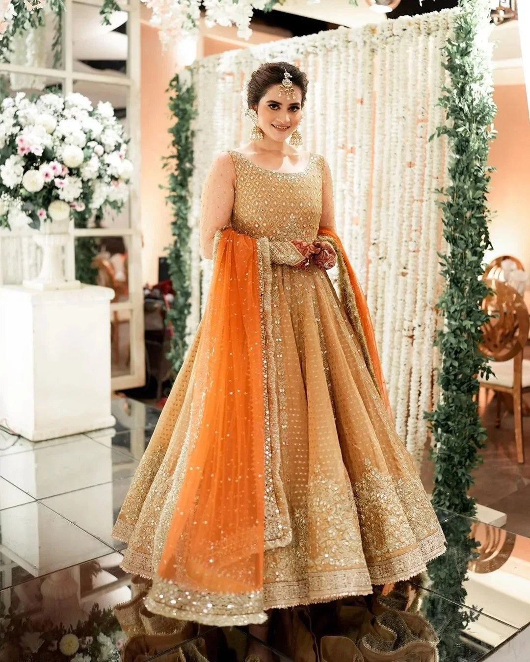 Minal Khan - Nyza Maxi, Trouser with Dupatta - COD | 50% OFF