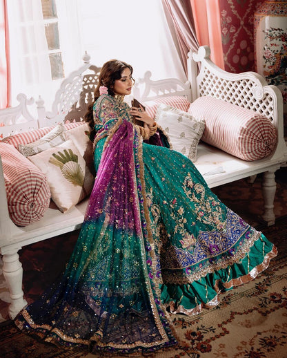 Sajal Ali Sea Green Kalidaar Lehenga with Dupatta | 65% OFF