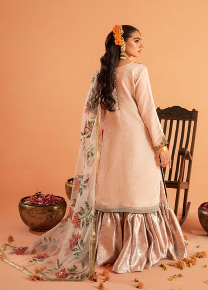 Kubra Khan White Floral Shirt, Ghagra with Dupatta | COD | 50% OFF