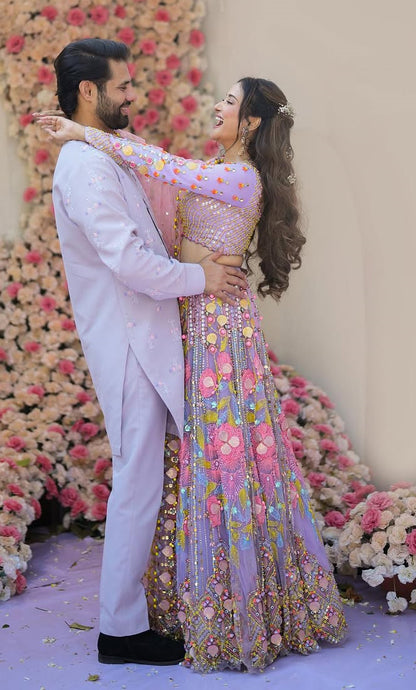 Lavender Sunlight Lehenga Choli Set | 75% OFF